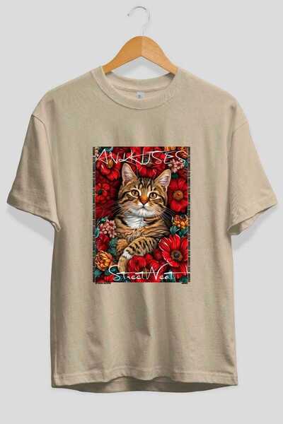 Ankhises Μπλουζάκι  "For the Love of Cats " με στάμπα γάτας στο μπροστινό μέρ...