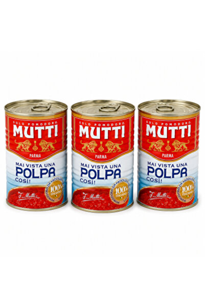 MUTTİ Set 3 x Polpa, roșii tocate în suc de roșii, 400 g / conservă, total 12...