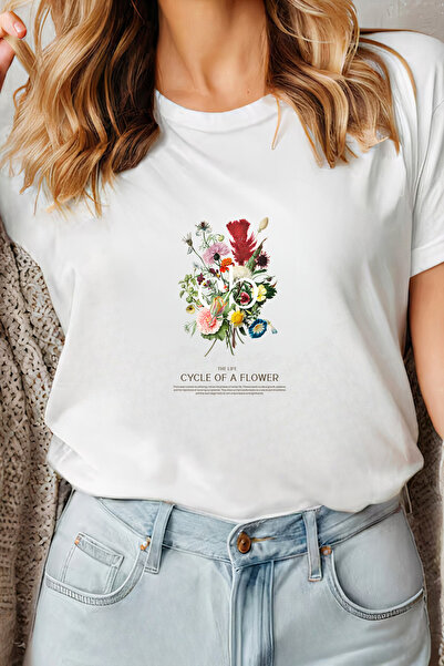 Sarah's Boutique Women's T-shirt – 100% cotton – Flower Cycle
