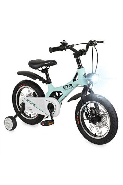 byox Bicicleta copii 14 inch GTR Grey, 3-5 ani, cadru magneziu, frane disc, r...