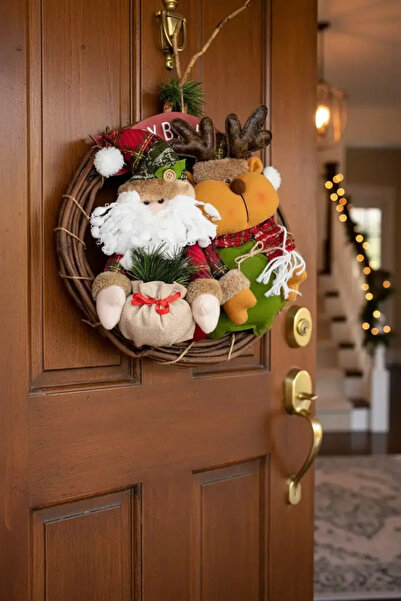 Miniso Waldern Luxury Christmas Door Ornament – Merry Christmas Deer Decorative