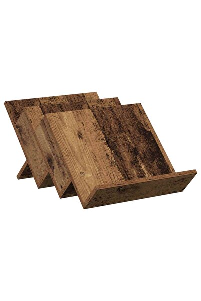 vidaxl Raft pentru reviste Lemn vechi 53 x 40 x 28.5 cm Lemn compozit