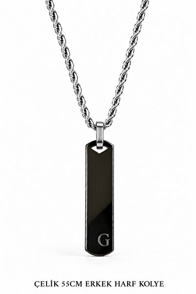 Jack Ferrero G letter steel men's necklace / 55 cm