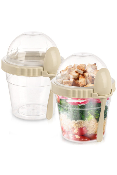 Orion Set cutie de prânz cu recipient pentru iaurt și lingură 2x400 ml