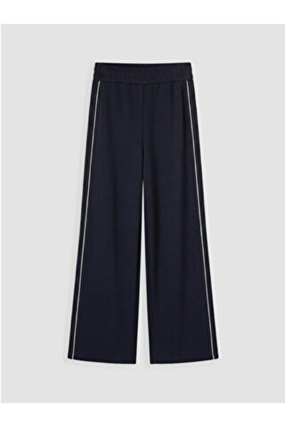 LC Waikiki New Season Navy Blue Striped Soft Touch Women's Sweatpants