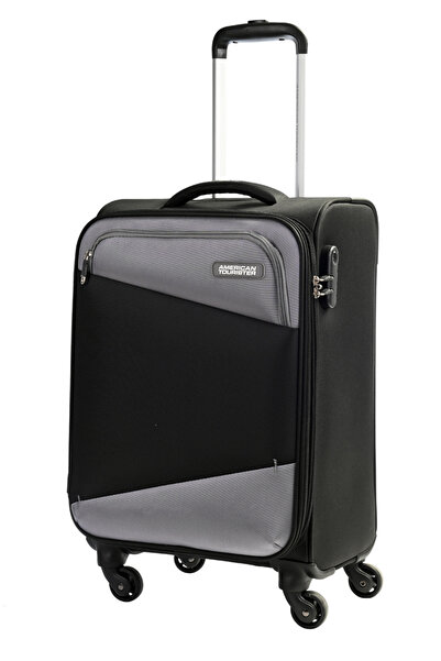 American Tourister حقيبة سفر خفيفة الوزن قابلة للتوسيع من ميستيك، 58 سم، سودا...
