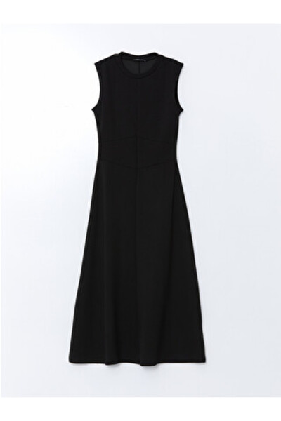 LC Waikiki New Season Black Crew Neck Dress
