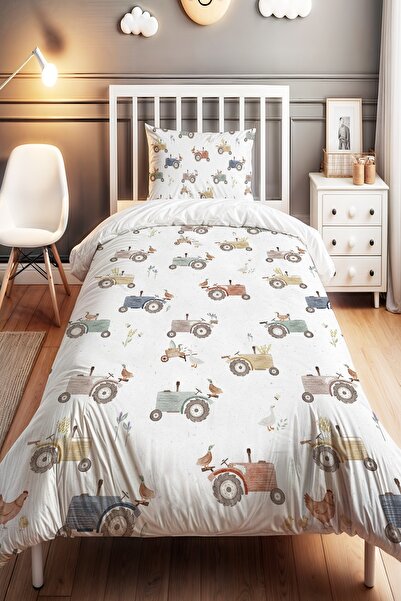 EVPANYA Colorful Cars Patterned Single Baby Kids Bedding Set