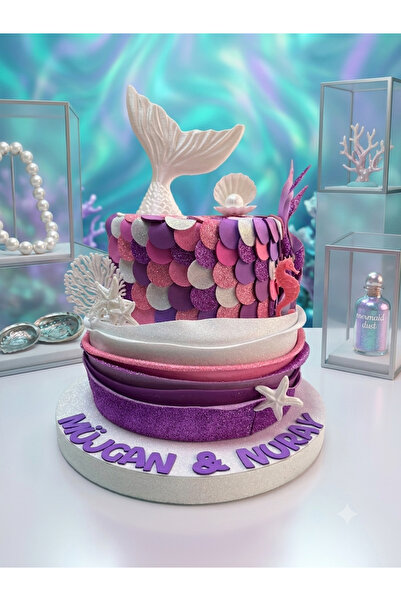 OGELAPARTY DENİZ KIZI KONSEPT PASTA - MAKET PASTA - DOĞUM GÜNÜ PASTASI