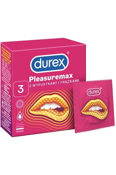 Durex Prezervative PleasureMax, cutie cu 3 bucăți
