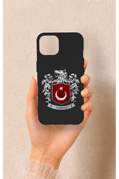 Vip Case iPhone 13 Uyumlu Türk Arma Desenli Silikon Kılıf