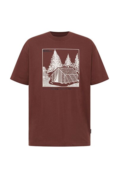 Jack Wolfskin Tricou bărbătesc Freeroamer SS 2025 - Maro - L