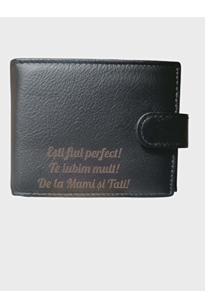 Tita Portofel Piele naturala, culoare negru, model 207yk - Fiul Perfect
