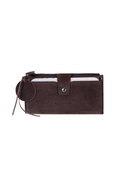 BloominBag Mocha Still Lozan Hakiki Süet Çapraz Askılı Telefon Bölmeli Cüzdan...