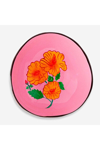 Flying Tiger Copenhagen Pembe Çiçekli Hindistan Cevizi Kase