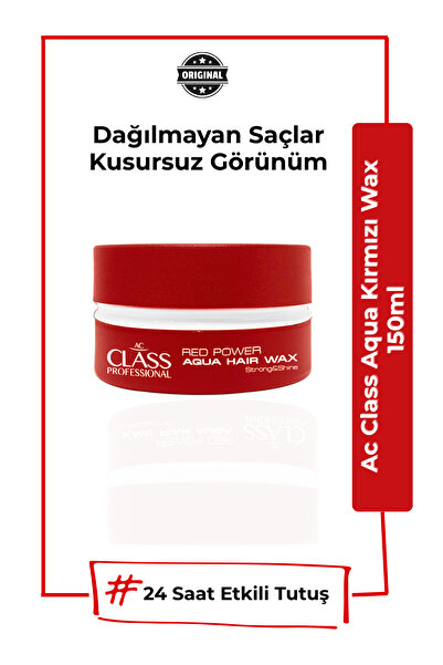 AC CLASS Professional Aqua Hair Wax Kırmızı Power 150 ml - Maksimum Tutuş & Ekstra Parlaklık