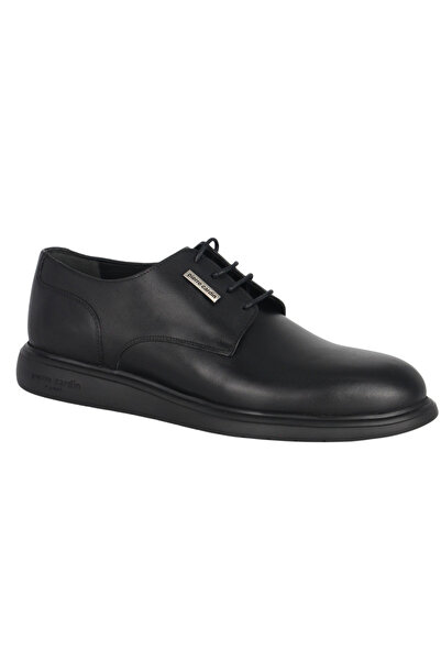 Pierre Cardin Pantofi Derby hibrid din piele neagră pentru bărbați, cu talpă ...