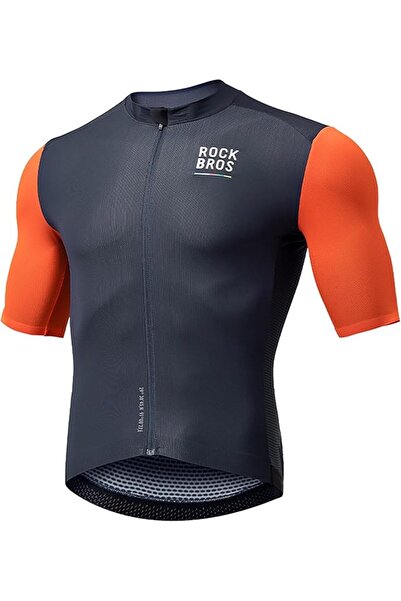 ROCKBROS Tricou de ciclism pentru bărbați, mânecă scurtă, uscare rapidă, XL