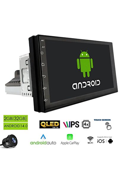 megavox MGX-703 Android Tek Dın 7 İnç 2+32GB BT/USB/GPS/Radyo/IPS Ekran/Geri ...