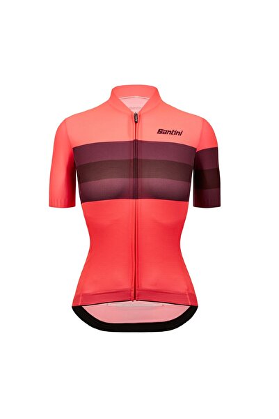 Santini Tricou de ciclism pentru femei Sleek Bengal-Corai-M