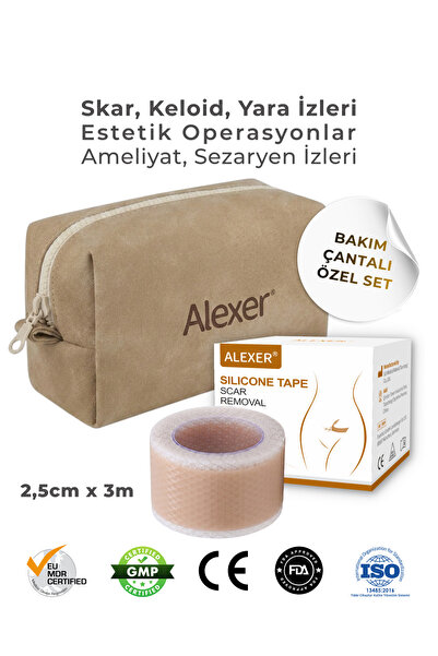 Alexer Soft Silikon Bant Keloid Ameliyat Estetik Yara İzi Giderici 2,5cm x 3m...