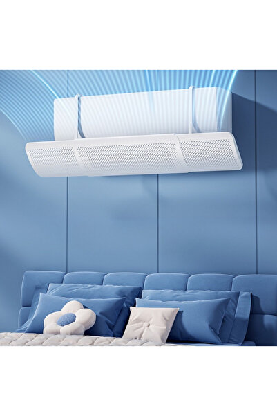 nextbuy Delikli 56-92 CM Ayarlanabilir Açı Klima Split Hava Yönlendirici Klima Çarpma Önleyici Siperliği Aparatı