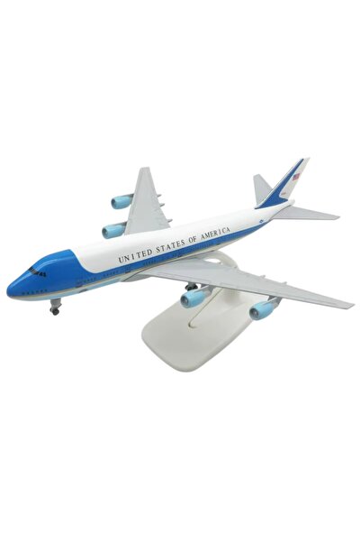 OEM Model de avion SUA, Air Force One, Boeing B747, metal, 20 cm, scară 1:350