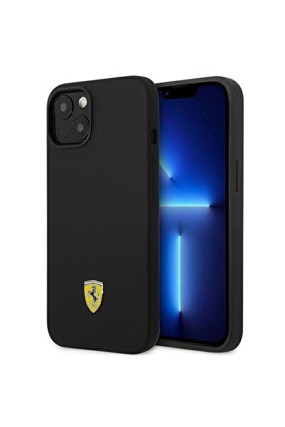 Ferrari FEHCP14SSIBBK Husă pentru iPhone 14 de 6.1 inch Negru/Negru Silicon d...