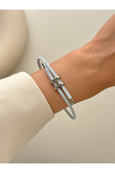 YOUES JEWELRY سوار من الفولاذ للنساء والرجال قابل للتعديل