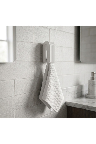 NzAtölye Yapışkanlı Minimalist Havlu Askısı - Banyo Ve Mutfak El Havlusu Tutucu