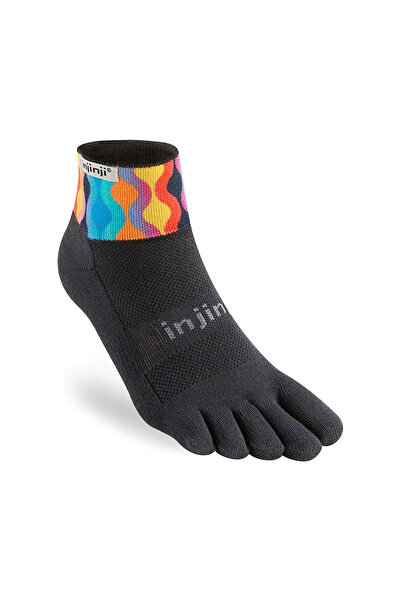 injinji جوارب Run Mini-Crew CoolMax - CoolMax - S - متعددة الألوان منقوشة