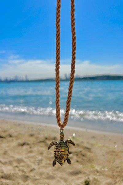 SEHERDEN Turtle Themed Summer/Beach Women's Necklace - Adjustable (27cm + 5cm)