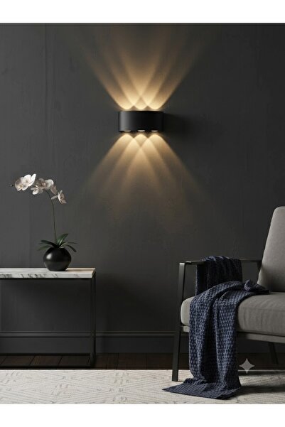 ACK إضاءة LED سوداء اللون IP54 3000K 6*1W / شريحة SMD بعمر استخدام يصل إلى 50...