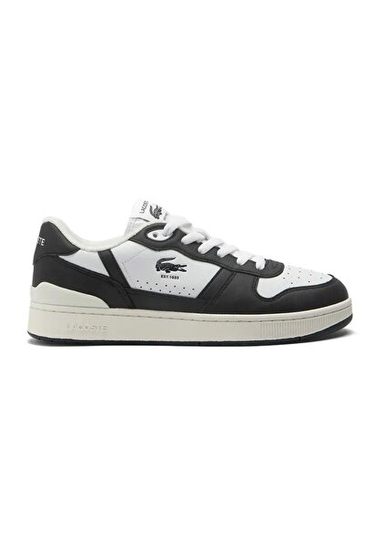 Lacoste مجموعة أحذية رياضية رجالية من الجلد الطبيعي من T-Clip، أحذية رياضية ي...