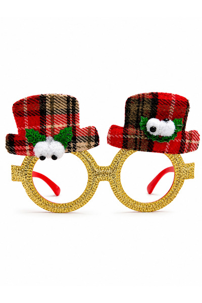 PARTİPORT New Year's Hat Party Glasses Christmas Party Accessory with Glitter...