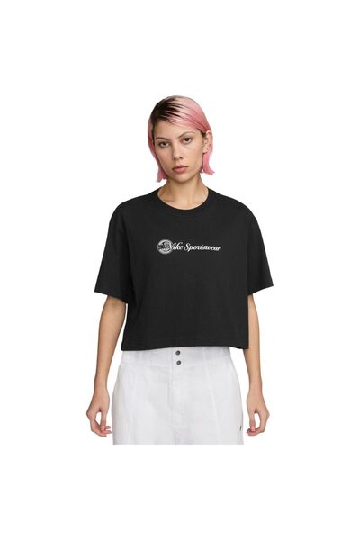 Nike Tricou crop cu mânecă scurtă pentru femei, mărimea XS