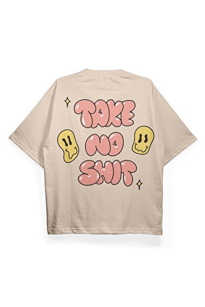 FO4RBS T2037 Μπλουζάκι Oversize με στάμπα  "Take No Shit "