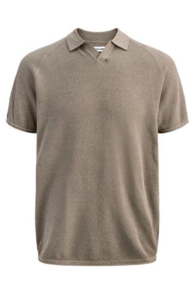 Jack & Jones Erkek Açik Yaka Kisa Kollu Triko Üst- Hill