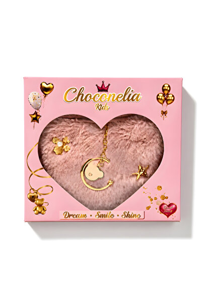 CHOCOGIRL Sjajna plišana torba za devojčice u boji pudera
