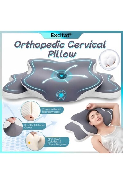 Excitat Orthopedic Cervical Pillow for Sleeping, Excitat®, Butterfly Shape, H...
