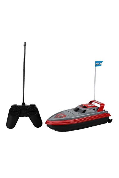 Suncon Barca cu telecomanda, Suncon, Rosu-Gri, 20 cm