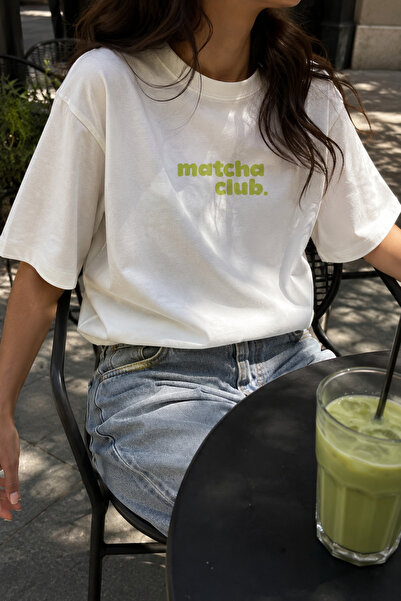 Carpe White Matcha Club Oversize T-shirt