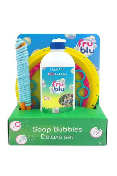 Frublu Set de facut baloane de sapun si solutie, Fru Blu, Deluxe, 400 ml