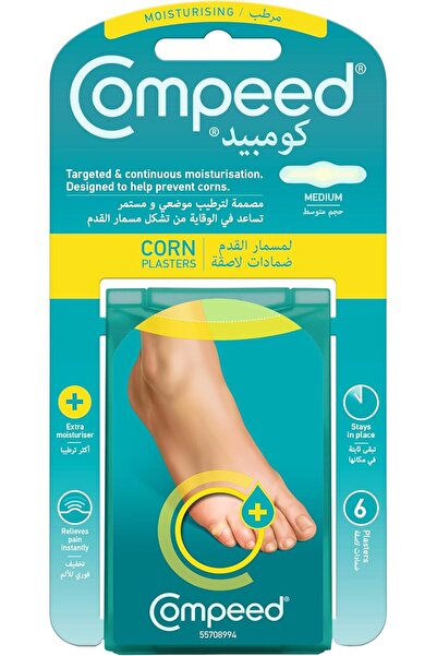 Compeed ضمادات مرطبة لاصقة للعناية بالقدم، 6 قطع