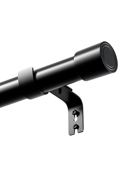 OEM Karnisier de perete glisant metalic solid durabil negru 67-171 cm