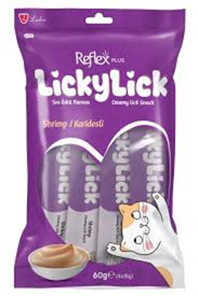 Reflex Plus Lickylick Karidesli Kedi Sıvı Ödül Maması 4 X15 G