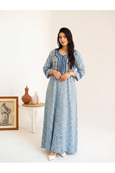 AFandina High Quality Material Made Jalabiya with Embroidery Touches Sa - 110