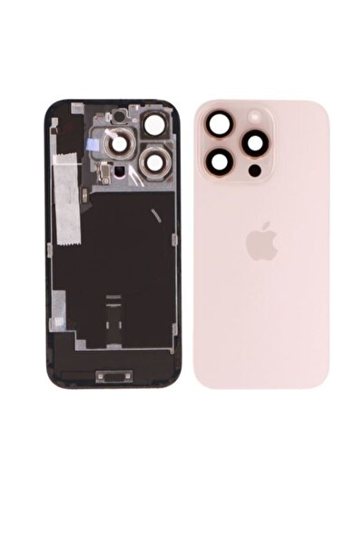 Yedcom Iphone Uyumlu 16 PRO MAX Gold Kamera Camlı Arka Pil Kapağı Batarya Kap...