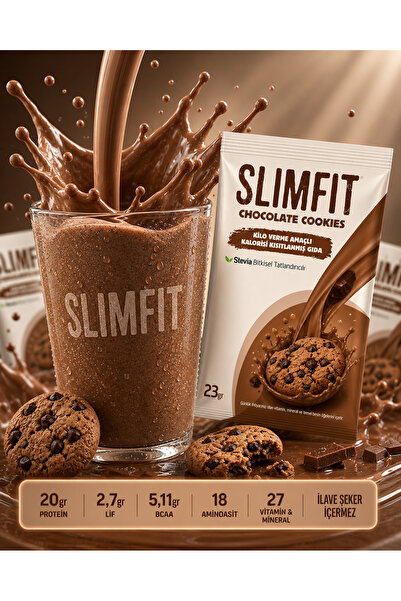 Nutrawell Slimfit 1 Öğün Çikolata Lotus Bisküvi- Whey Proteinli Öğün Tozu Sha...