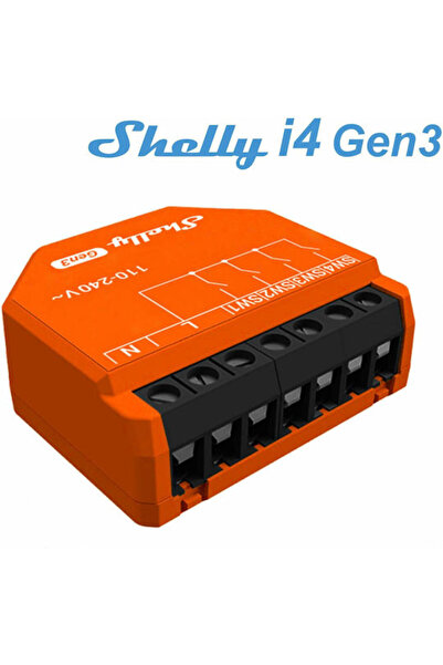 Shelly I4 Gen 3 Έξυπνος Διακόπτης 4 Καναλιών Wi-Fi Bluetooth & RF 16A Κωδικός...